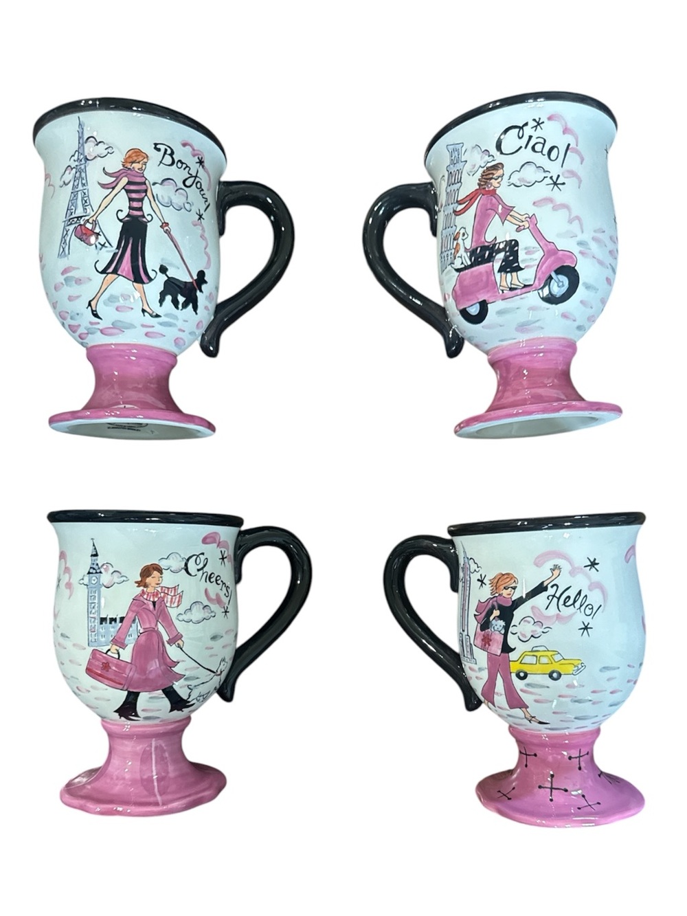 Jet Set Illustration Mugs